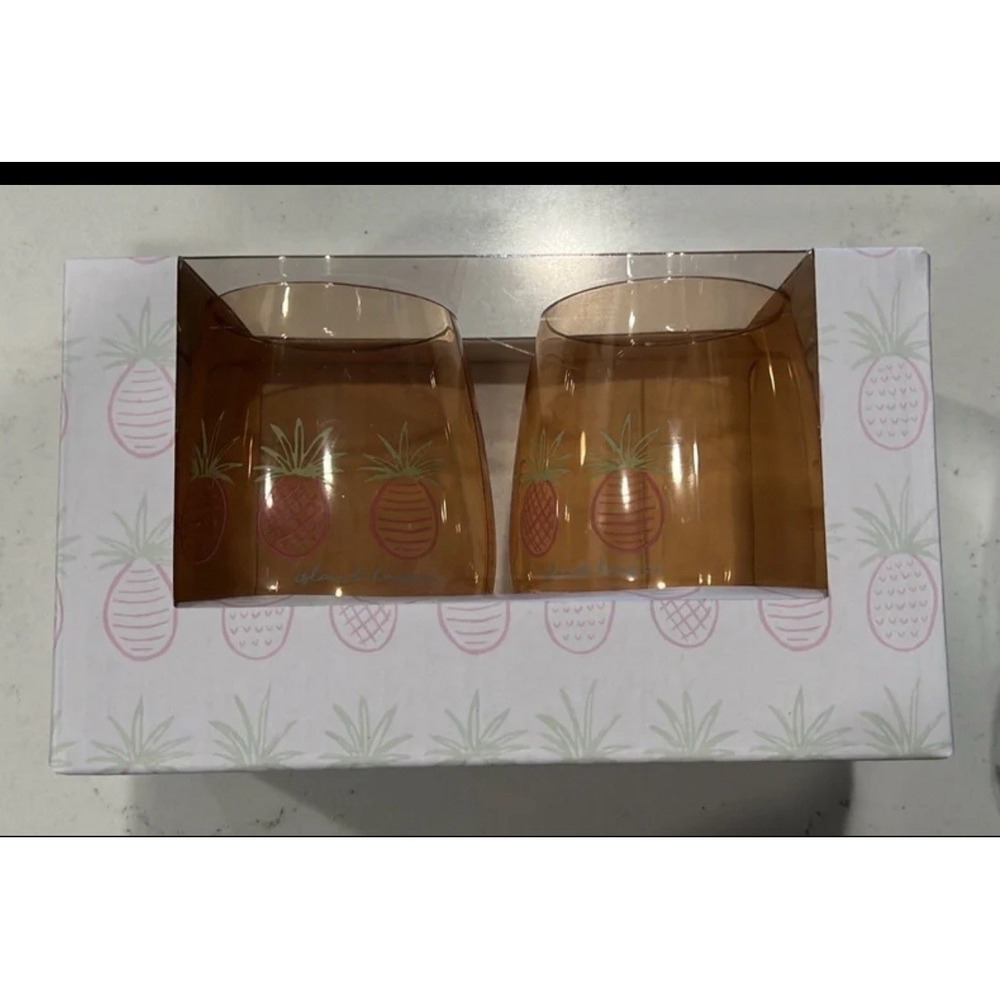 Island‎ Haus Co. Beachly Exclusive Tres Pinas Pineapple Tumblers Set NEW IN BOX